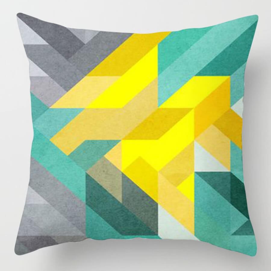 

Lovely Trendy Striped Yellow Decorative Pillow Case