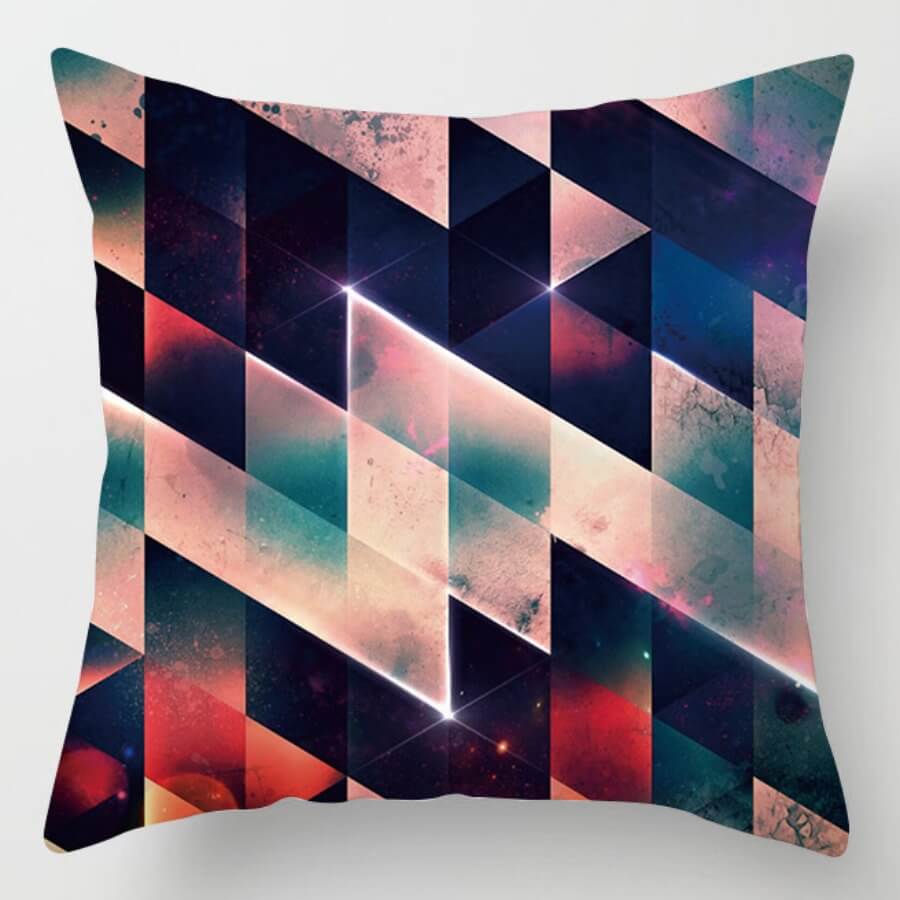 lovely Chic Print Multicolor Decorative Pillow Case