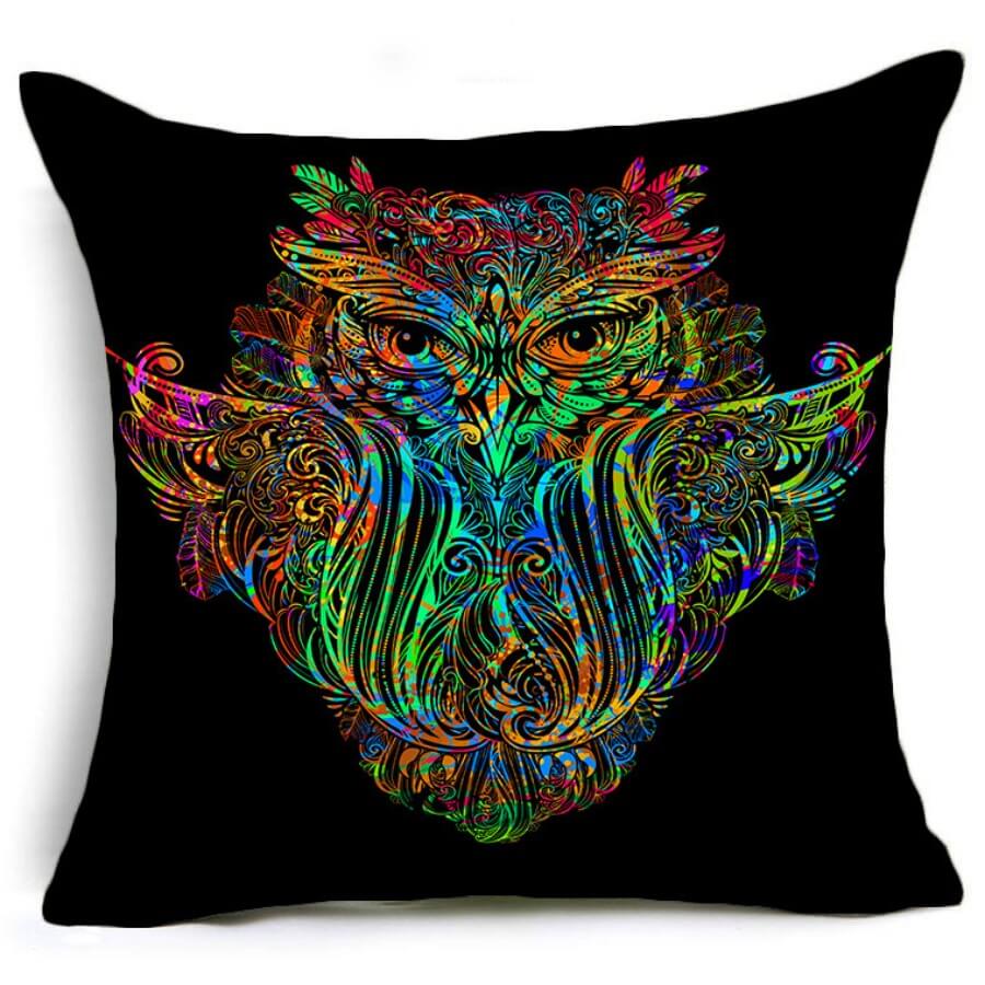 lovely Stylish Print Multicolor Decorative Pillow Case