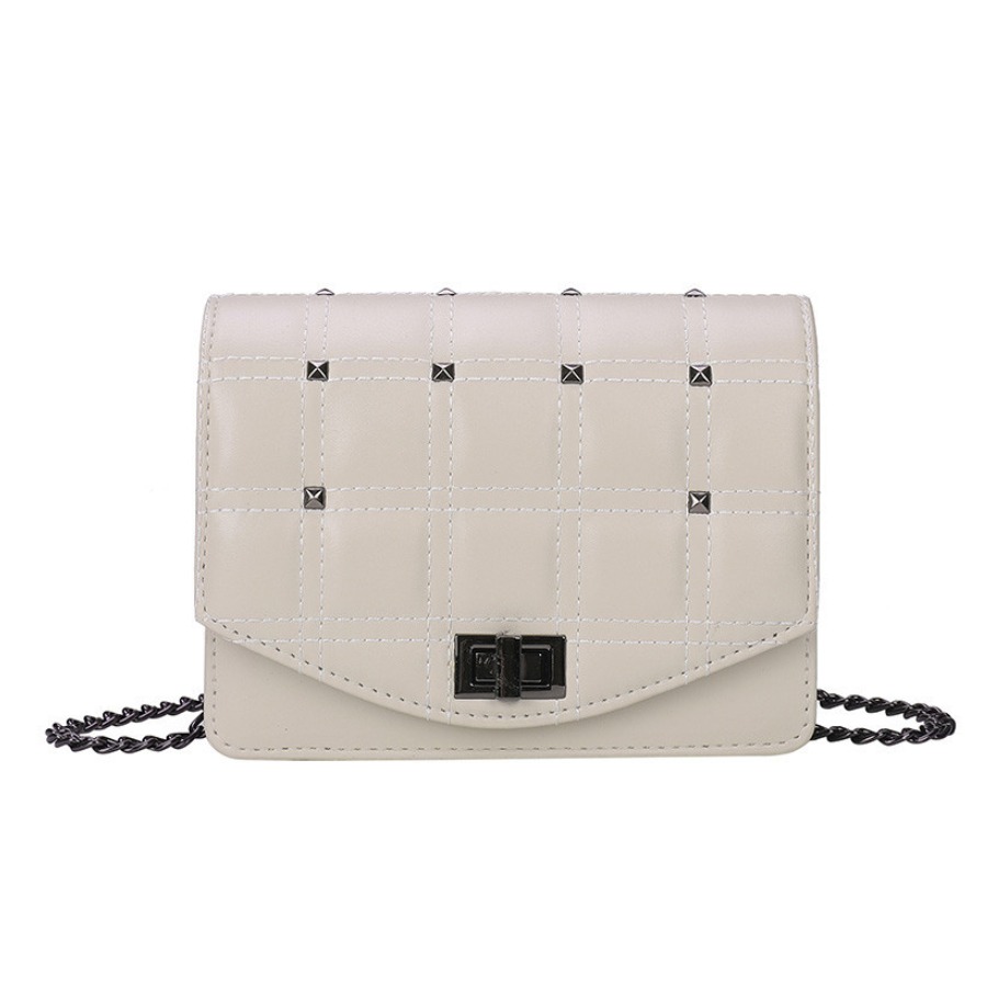 

Lovely Stylish Chain Strap White Crossbody Bag