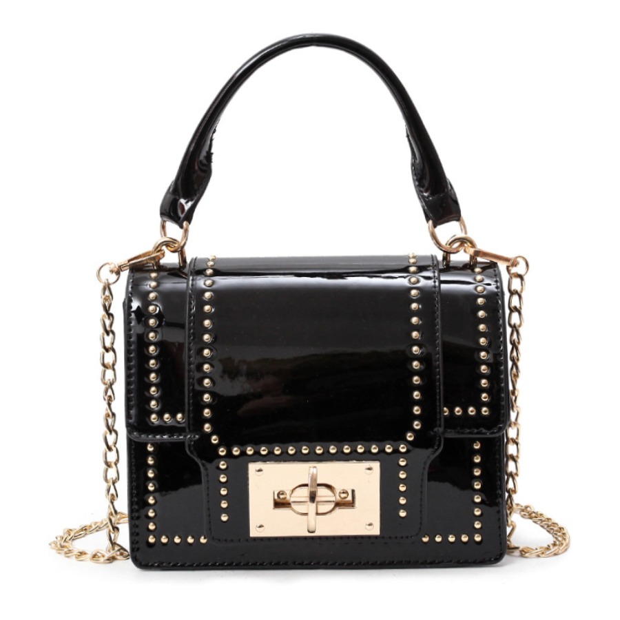 

Lovely Stylish Chain Strap Black Crossbody Bag