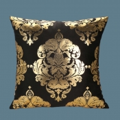 lovely Stylish Print Black Decorative Pillow Case