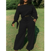 LW Bandage Design Wide Leg Pants Set