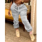 LW Street Print Grey Pants