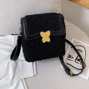 lovely Trendy Patchwork Black Coin Purses