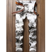 LW COTTON Men Street Gradient Print Pocket Design 