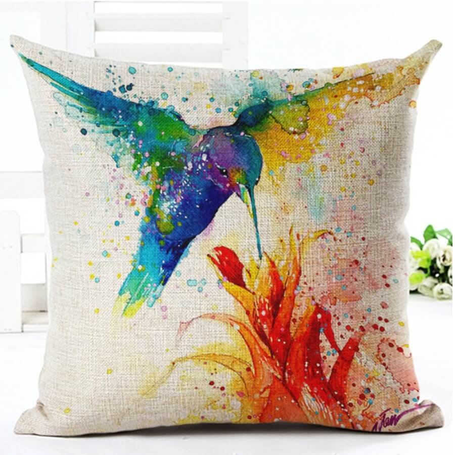 

Lovely Chic Print Multicolor Decorative Pillow Case, Multi