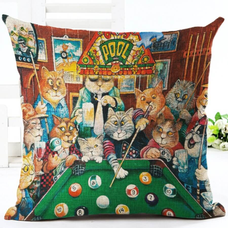 

Lovely Chic Cartoon Print Multicolor Decorative Pillow Case, Multi