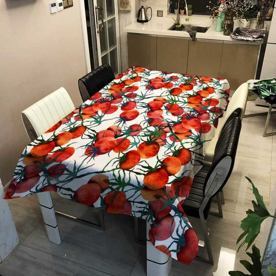 

Lovely Trendy Print Red Table Linens
