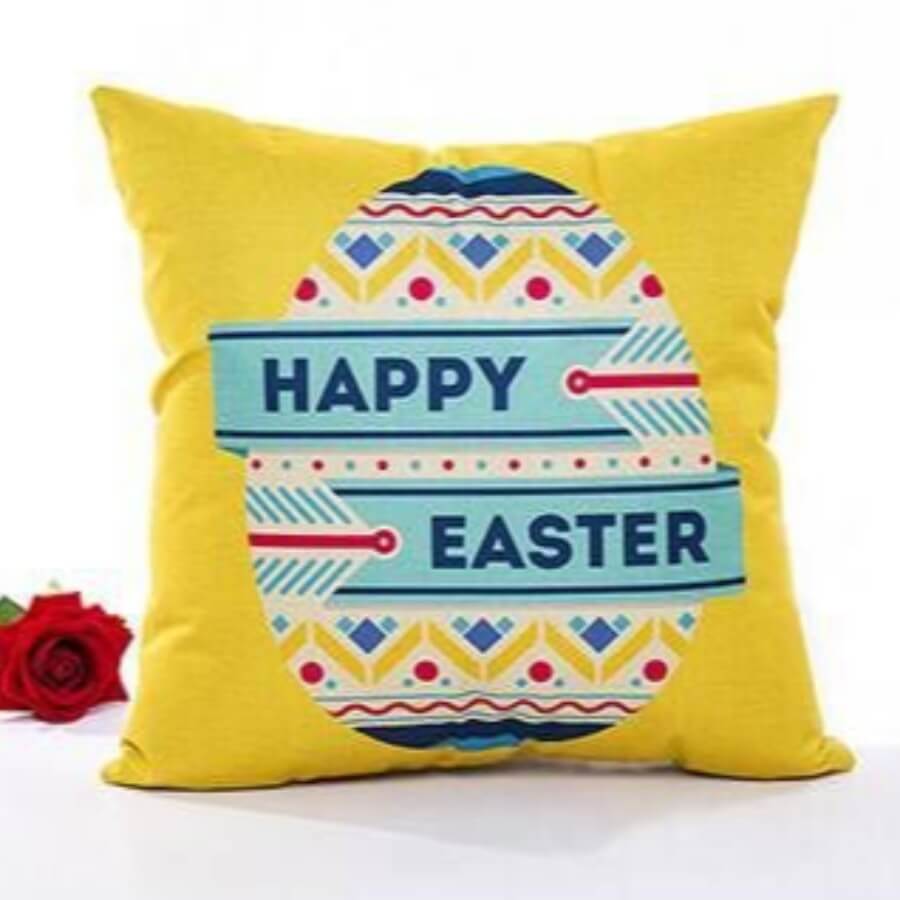 

Lovely Stylish Print Yellow Decorative Pillow Case