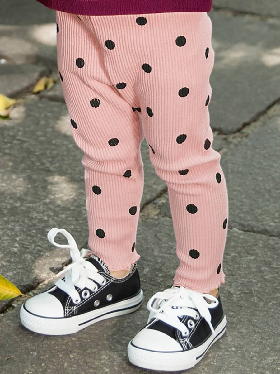 

Lovely Casual Dot Print Pink Girl Pants