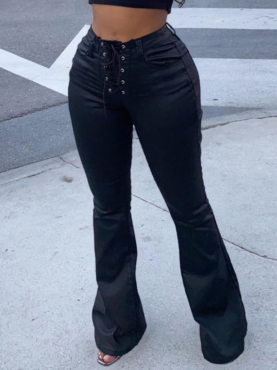 

Lovely Street Bandage Design Skinny Black eans