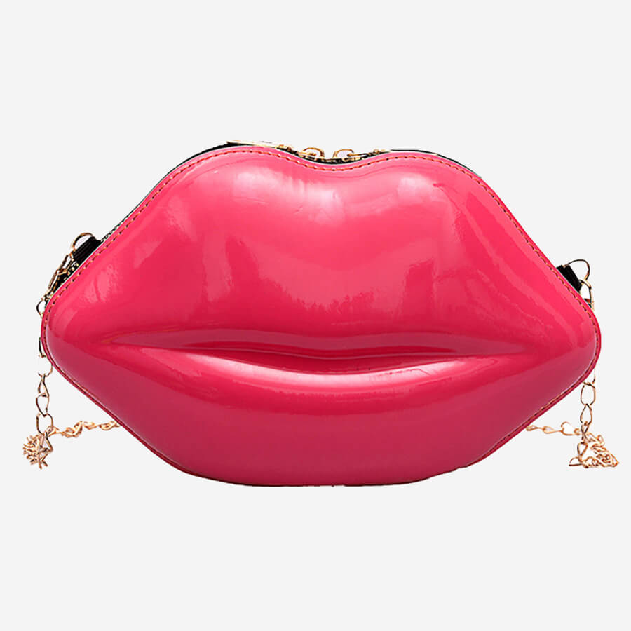 

Lovely Trendy Lip Red Crossbody Bags, Rose red