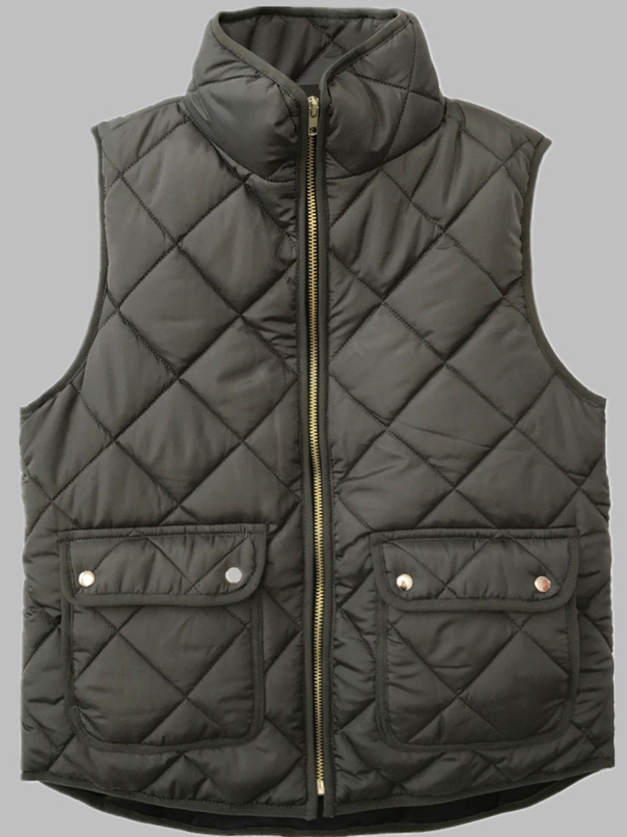 

lovely Casual Pocket Patched Army Green Waistcoat