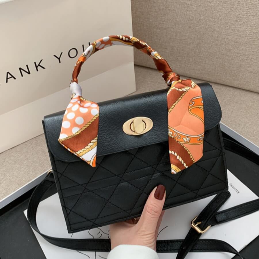 

Lovely Vintage Basic Black Crossbody Bag