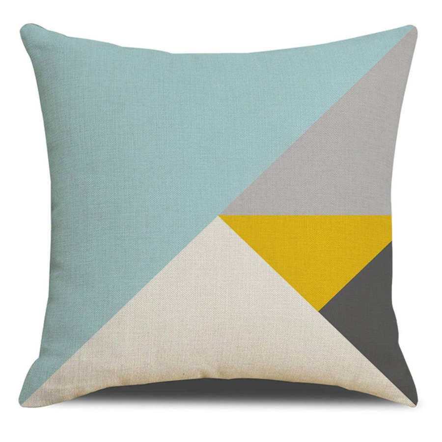 

Lovely Stylish Print Blue Decorative Pillow Case