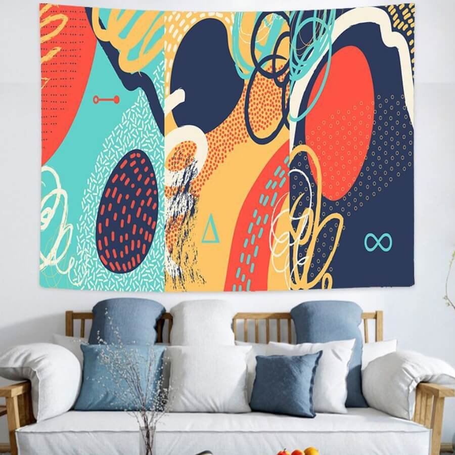 

Lovely Chic Print Multicolor Decorative Wall Cloth, Multi
