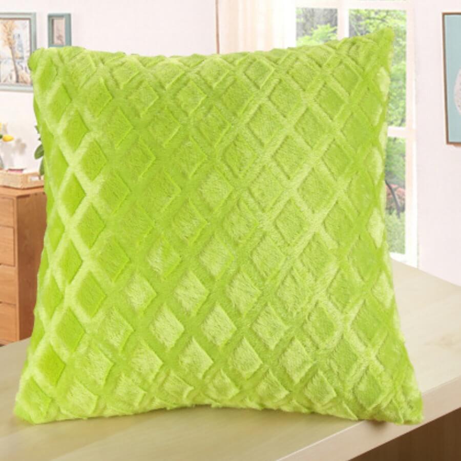 

Lovely Chic Grid Green Decorative Pillow Case