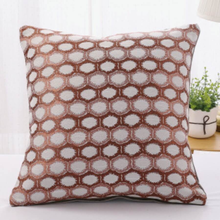 

Lovely Dot Print Basic Red Decorative Pillow Case