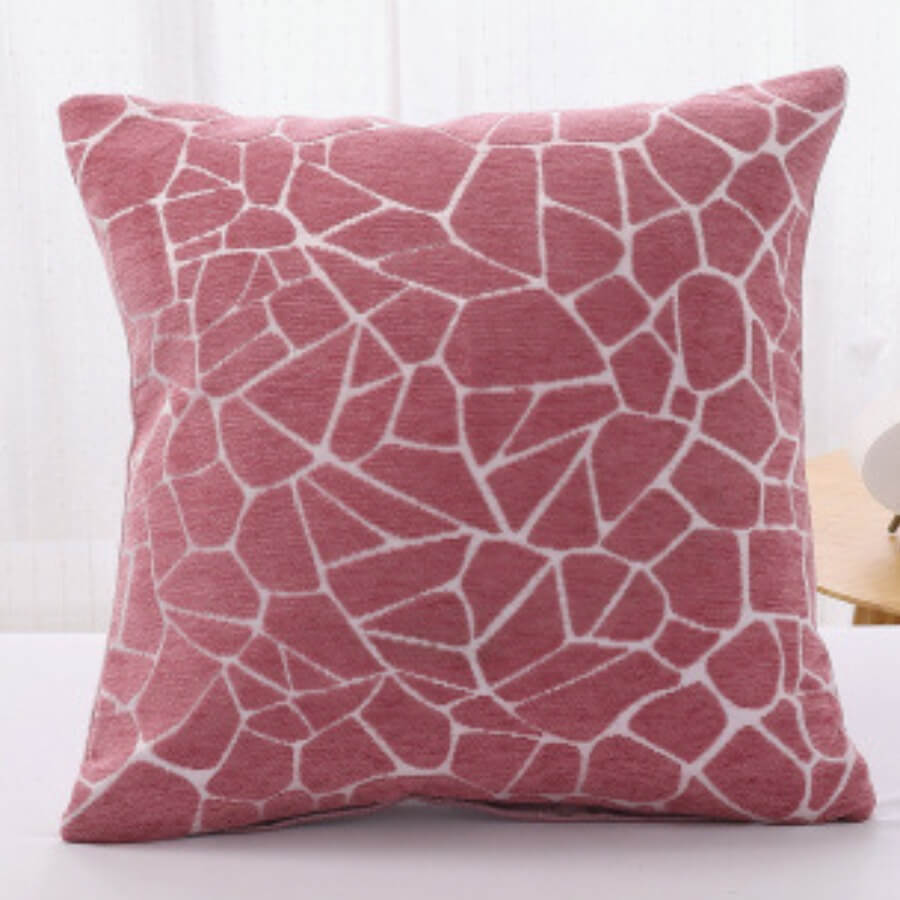 

Lovely Print Blended Brick Red Decorative Pillow Case