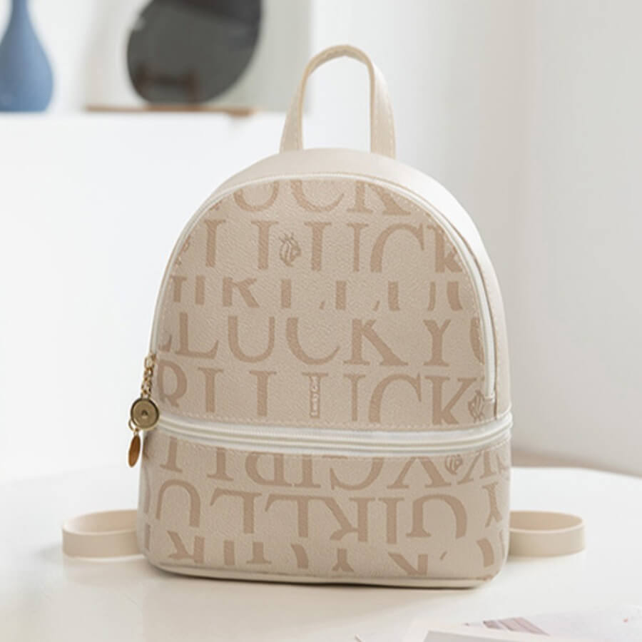 

Lovely Casual Letter Print Apricot Backpack
