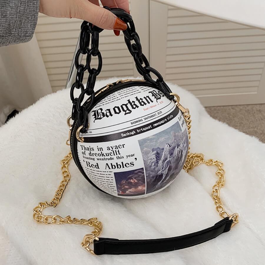 

Lovely Chic Basketball White Crossbody Bag