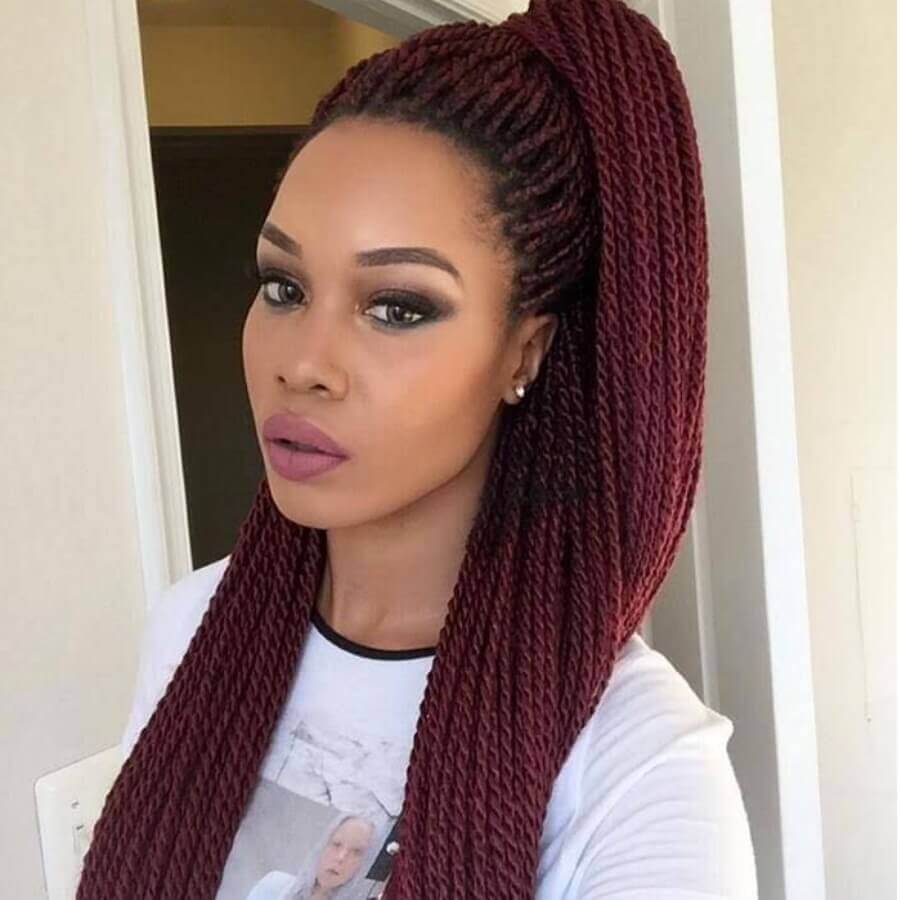 

Lovely Stylish Long Wine Red Wigs