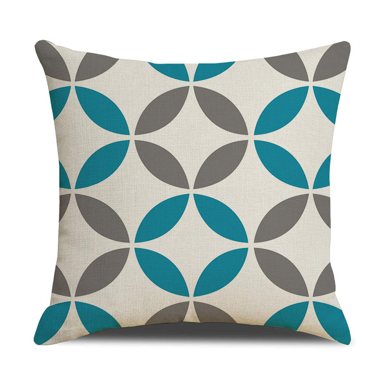 

Lovely Stylish Print Blue Decorative Pillow Case