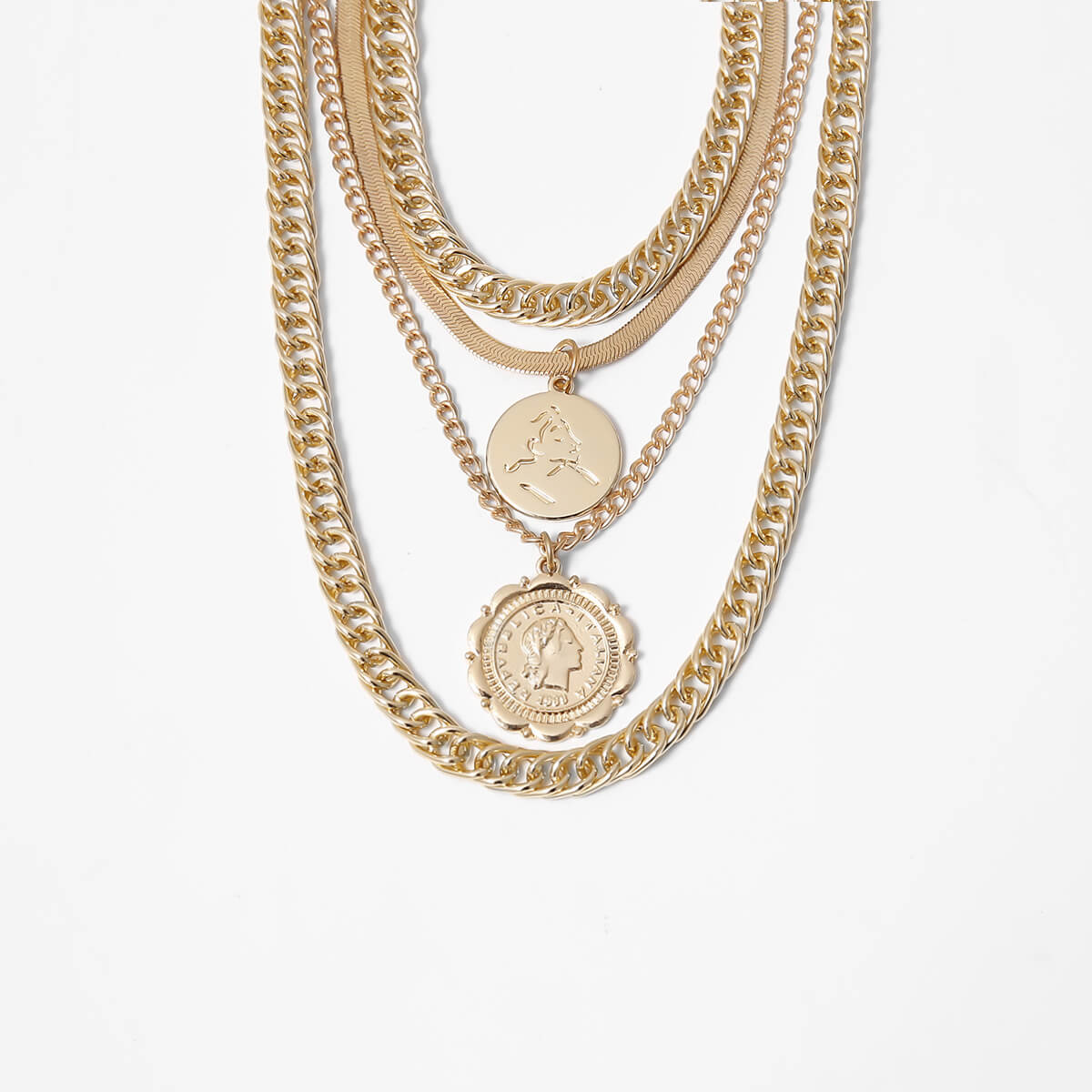 

Lovely Trendy Multilayer Gold Necklace