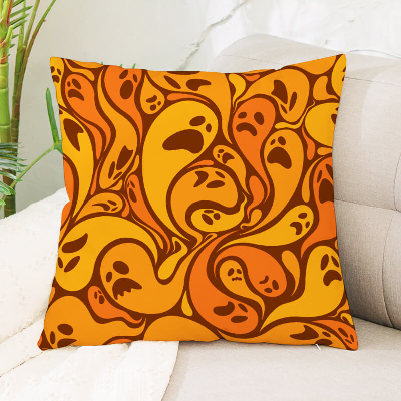 

Lovely Stylish Print Yellow Decorative Pillow Case