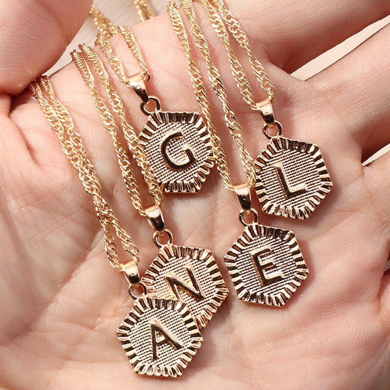 

Lovely Chic Letter Gold Necklace