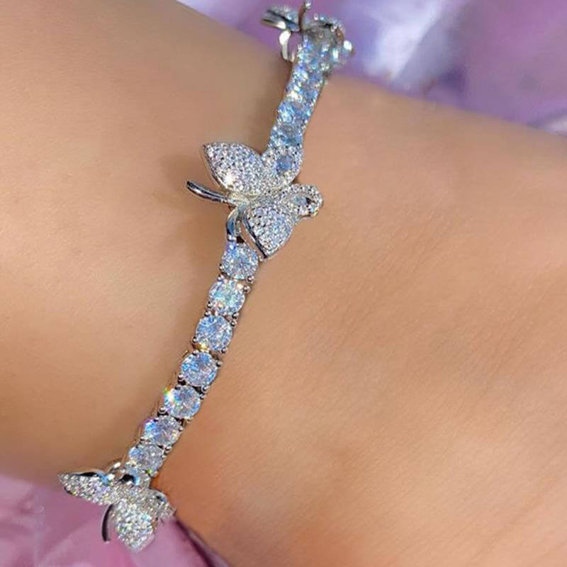 

Lovely Stylish Butterfly Silver Body Chain