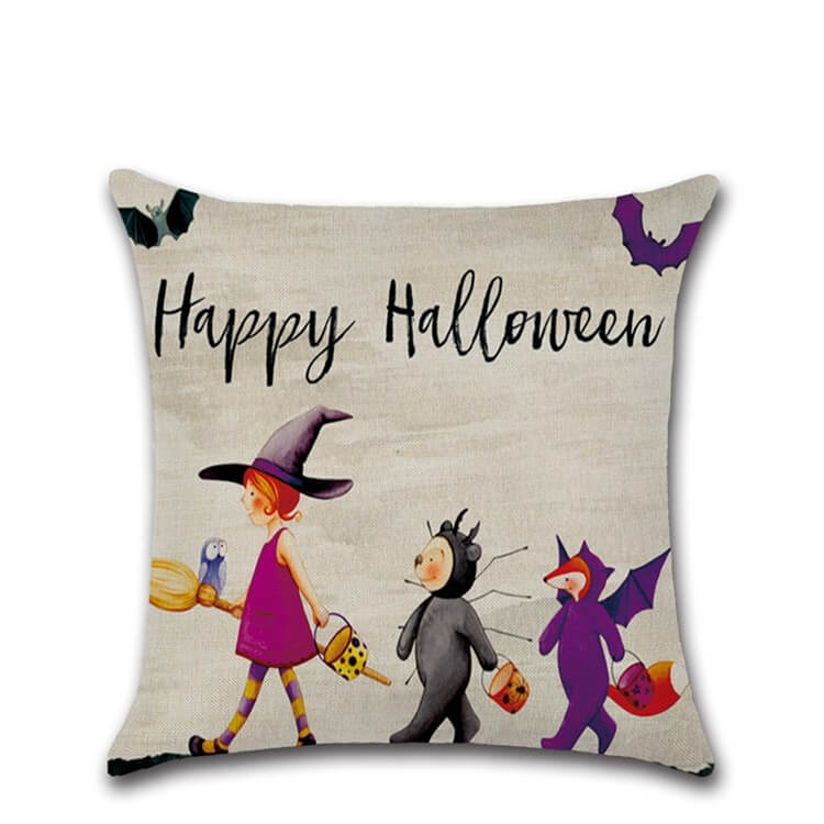 

Lovely Chic Cartoon Print Purple Decorative Pillow Case
