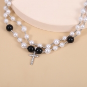 Lovely Trendy Pearl Silver Necklace
