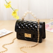 Lovely Trendy Chain Strap Black Crossbody Bags