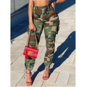 Lovely Street Camo Print Loose Jeans
