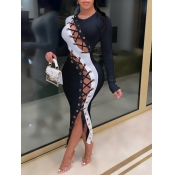 Lovely Sexy Patchwork Bandage Design Black Ankle L