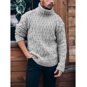 Lovely Casual Basic Grey Men Sweater