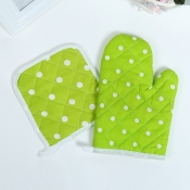 Lovely Chic Dot Print Green Kitchen Protective Glo