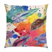 Lovely Trendy Print Multicolor Decorative Pillow C