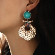 Lovely Retro Hollow-out Gold Earring