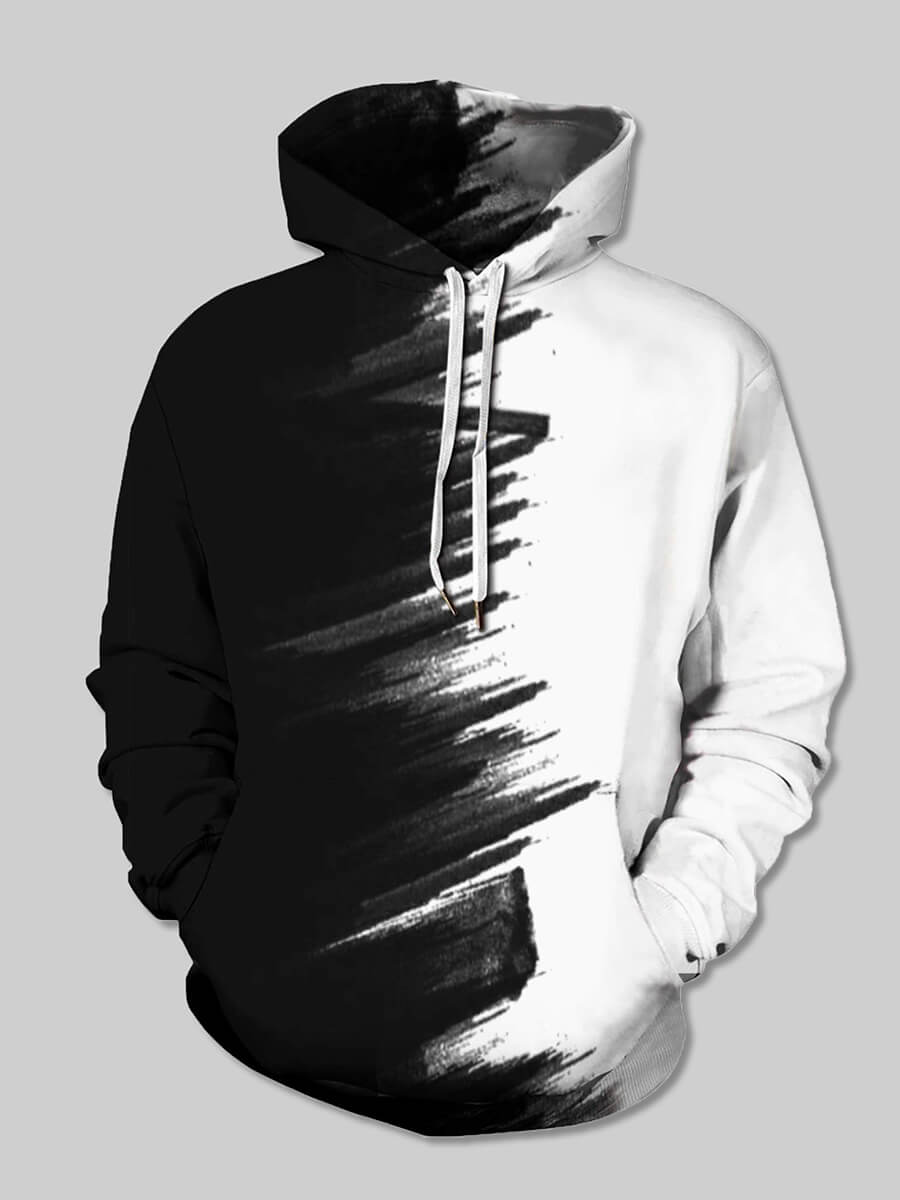 

Lovely Street Hooded Collar Print Multicolor Boy Hoodie, Multi