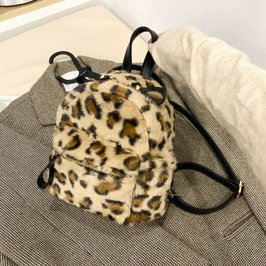 

Lovely Trendy Leopard Print Backpack