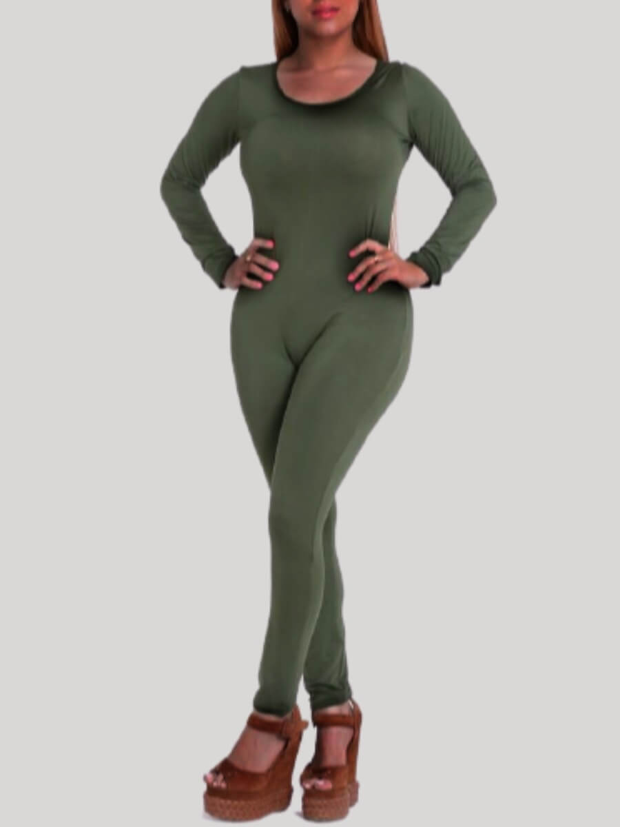 

Lovely U Neck Green Sleepwear(One-piece
