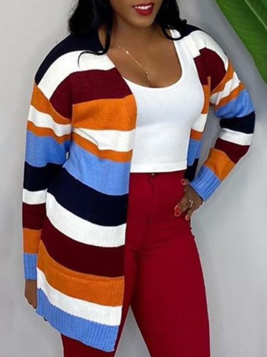 

Lovely Trendy Rainbow Striped Croci Cardigan
