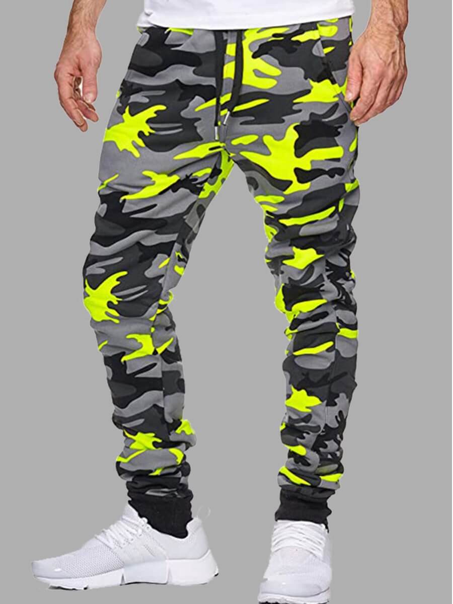 

Lovely Trendy Camo Print Yellow Pants