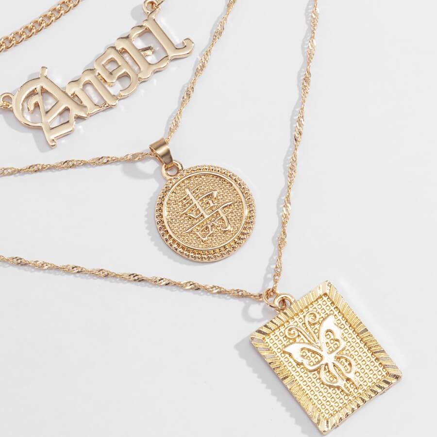 

Lovely Street 4-piece Gold Necklace