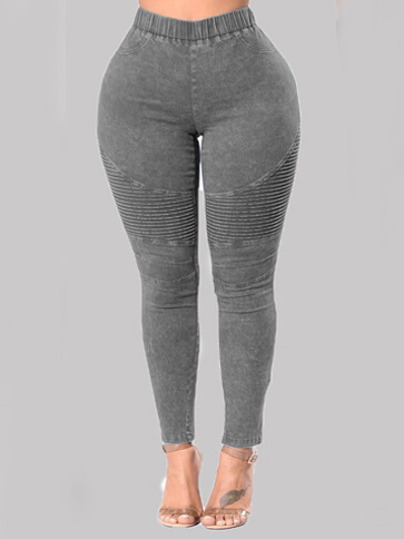 

Lovely Casual Basic Skinny Grey Jeans