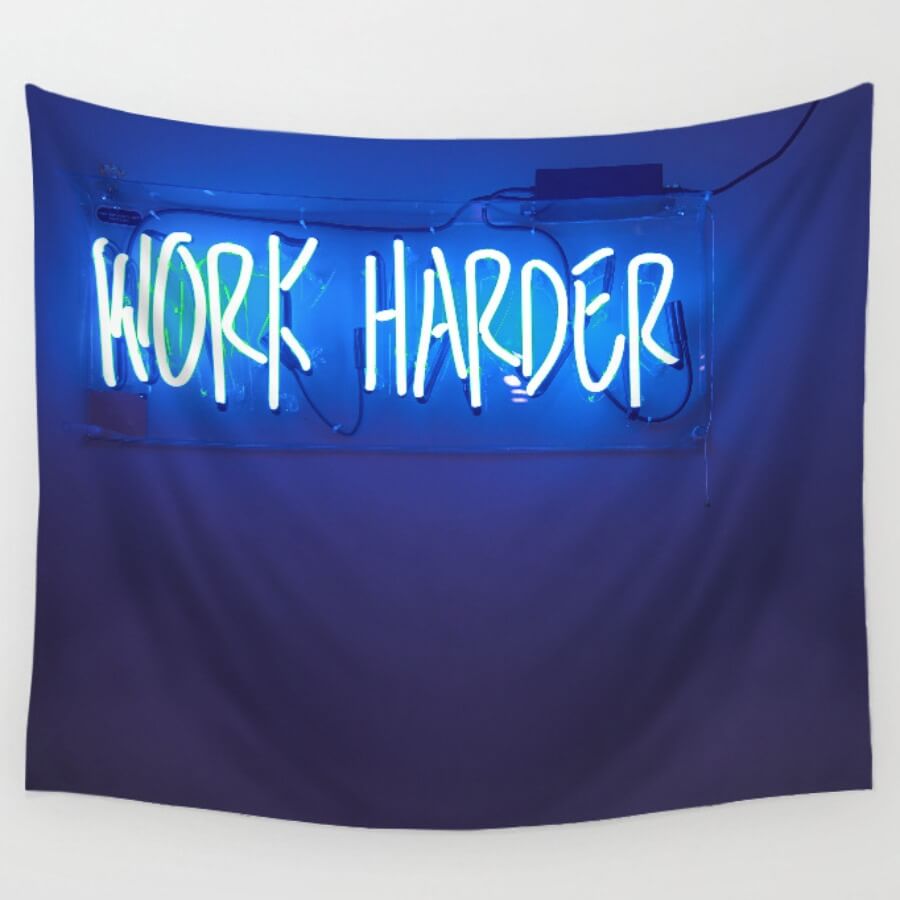 

Lovely Letter Print Deep Blue Wall Cloth