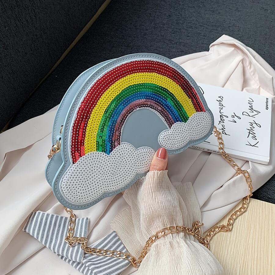 

Lovely Chic Rainbow Blue Crossbody Bag